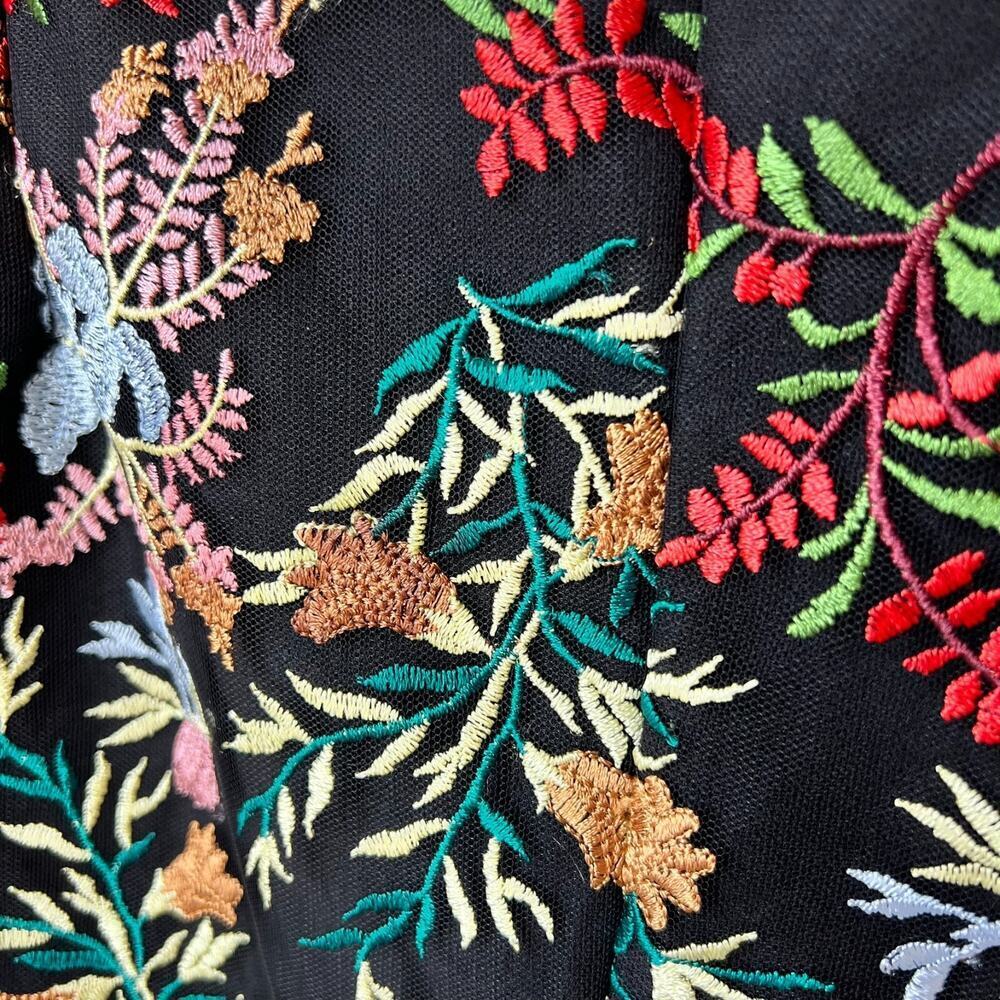 Urban Outfitters Dress Womens Size XS/S Black Pins & Needles Audrey Floral - Picture 15 of 16